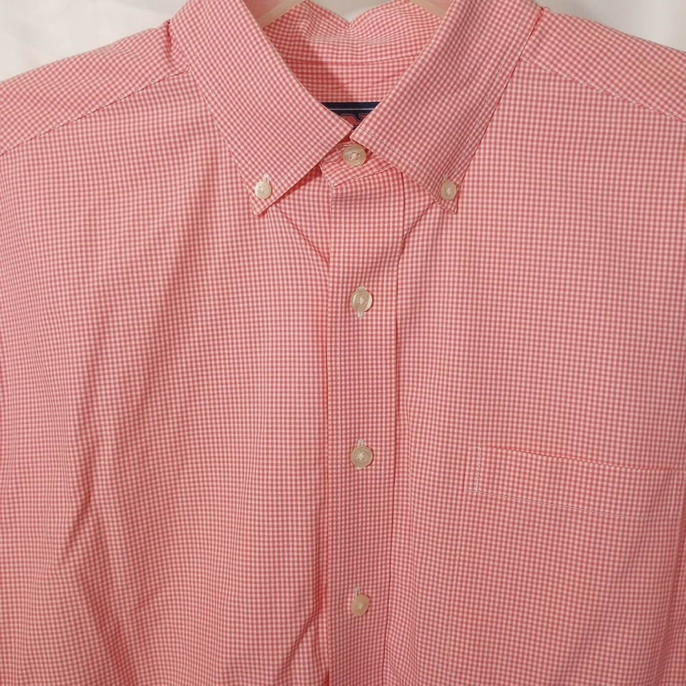 Vineyard Vines Pink Checkered Men's Shirt